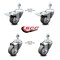 Service Caster 3.5 Inch Thermoplastic Rubber Swivel 1/2 Inch Stem Caster Total Lock Brake, 2PK SCC-TSTTL20S3514-TPRB-121315-2-S-2 - alternate 6